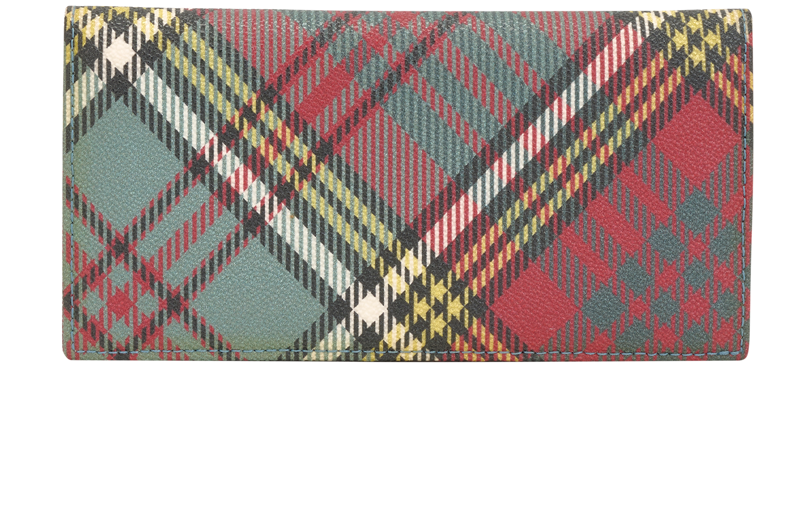 Vivienne Westwood Long Wallet, &pound;110, Accessories, Blue/Red/Yellow, Canvas/Leather, Back view